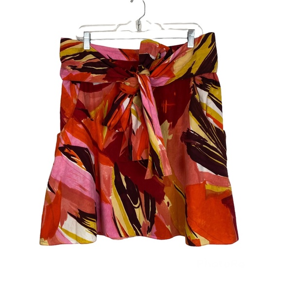 Anthropologie Cordelia Watercolor Wrap Skirt - Picture 2 of 10